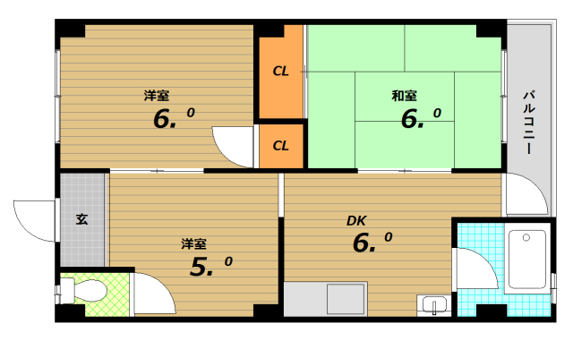 丸吉マンションの間取り写真