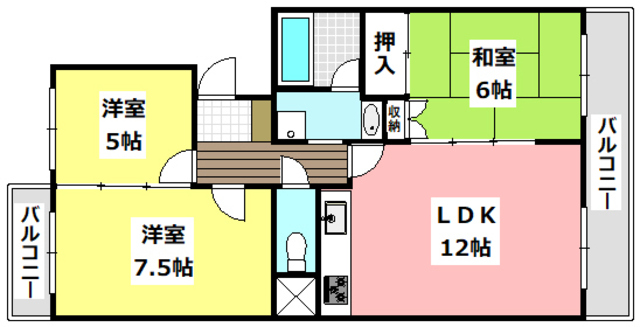 フォルク北千里E棟の間取り