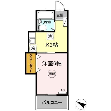 善通寺市生野町のマンションの間取り