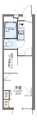 レオパレスクレインコート田中の間取り