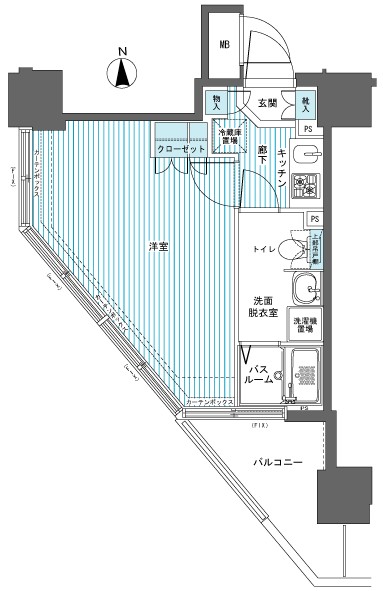 渋谷区代々木のマンションの間取り