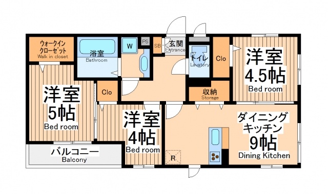 【川崎市川崎区藤崎のアパートの間取り】