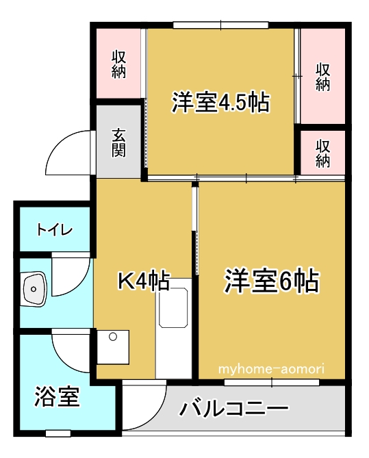 ビレッジハウス泉野2号棟の間取り