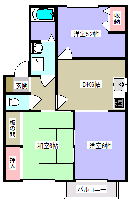 ヒルズ玉川Bの間取り