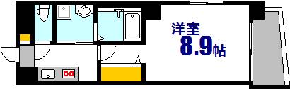 広島市中区上八丁堀のマンションの間取り