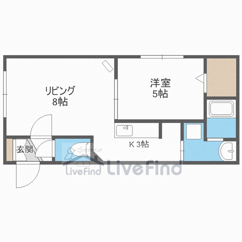 札幌市白石区南郷通のマンションの間取り