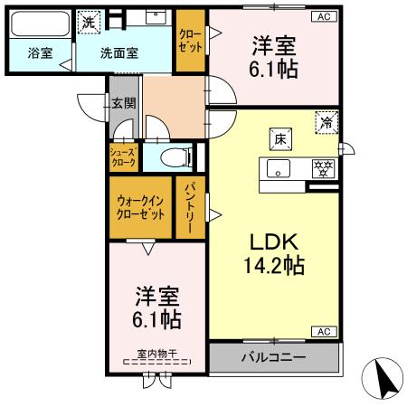 セリシア則武の間取り