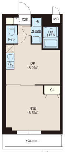 【板橋区坂下のマンションの間取り】