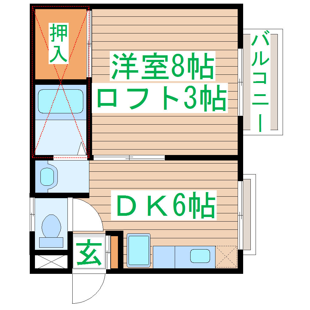 KDハイツの間取り