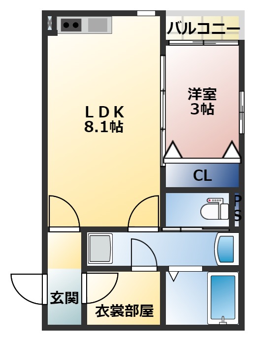 ilusion 戸畑の間取り