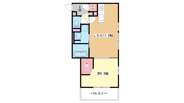 豊中市上新田のアパートの間取り