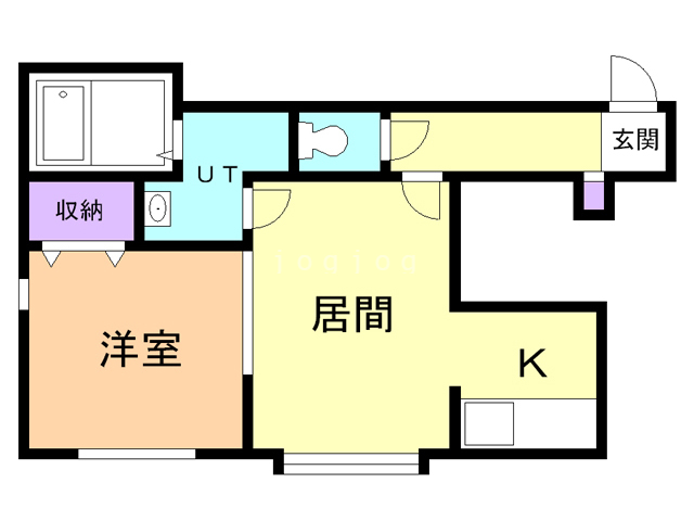 札幌市東区北二十八条東のアパートの間取り