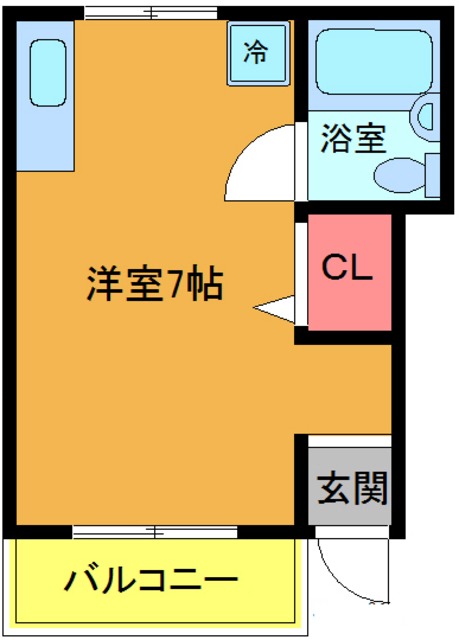 ローズアパートQ16番館の間取り