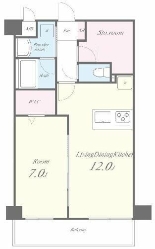 大田区新蒲田のマンションの間取り