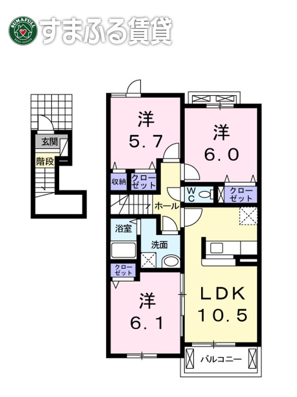 サンリット横井Bの間取り