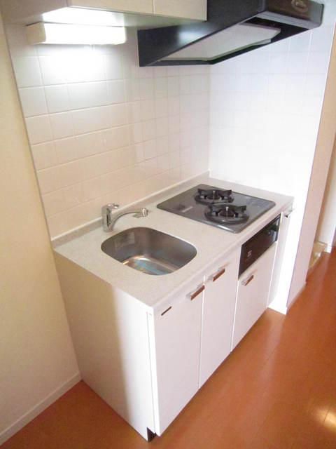 キッチン　２口ガスシステムキッチン