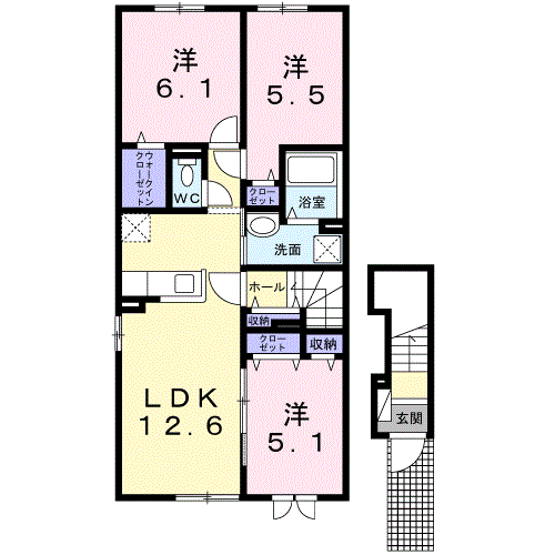 カルム栗山の間取り