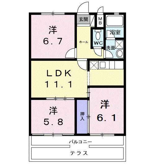 NORTH LANDIIの間取り写真