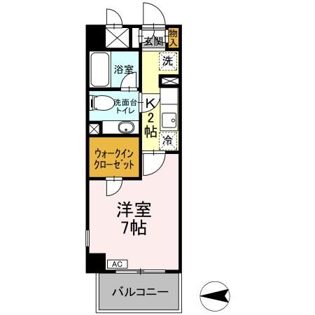 ＪＲ南武線 武蔵小杉駅 徒歩7分 5階建 築22年の間取り写真