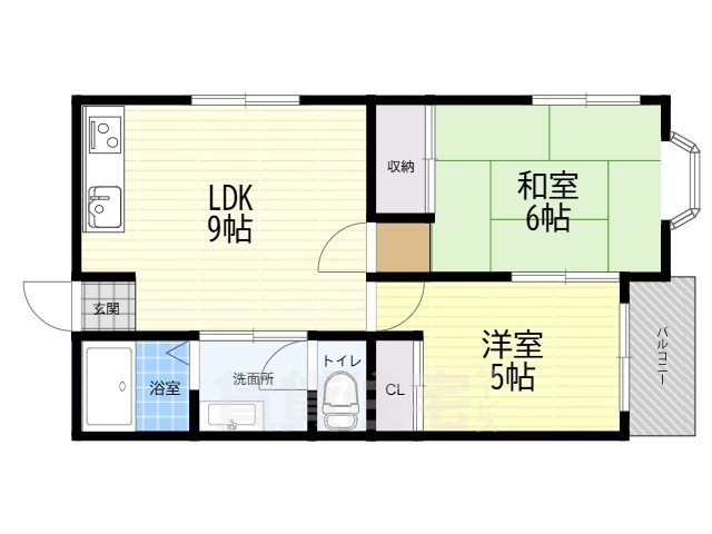 阪急宝塚線 庄内駅 徒歩12分 3階建 築31年の間取り写真