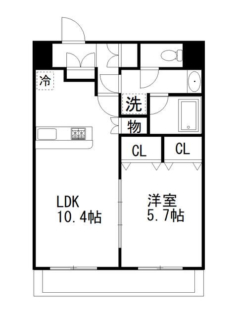 都営大江戸線 新江古田駅 徒歩16分 6階建 築21年の間取り写真