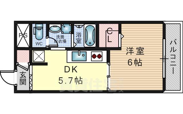 阪急千里線 吹田駅 徒歩5分 5階建 築38年の間取り写真