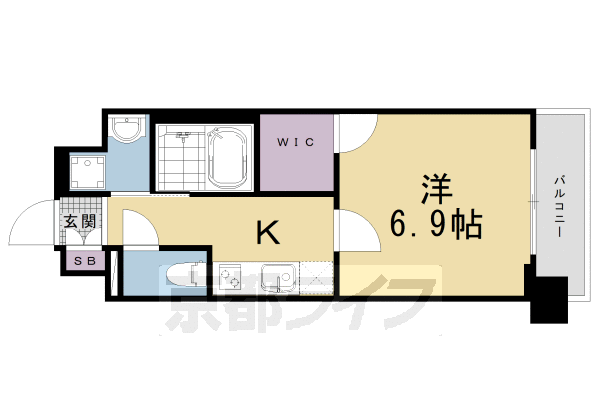 ＪＲ東海道本線 京都駅 徒歩5分 9階建 築3年の間取り写真