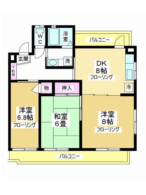 ＴＳ川越　Ｅ棟の間取り