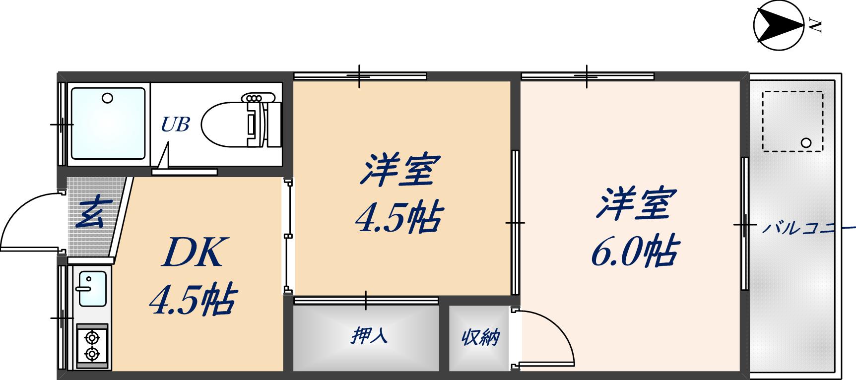 長池パンション　A棟の間取り