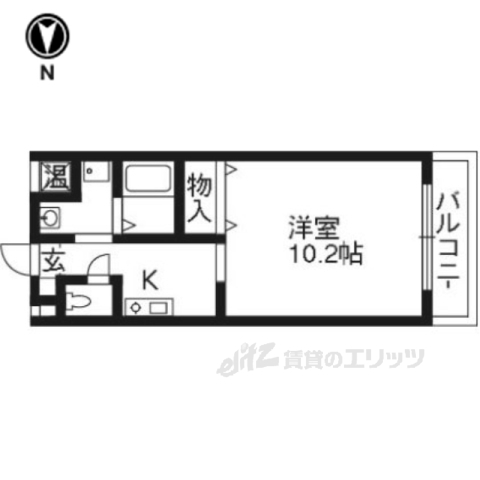 城陽市久世のマンションの間取り