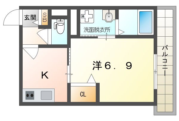 カーサヴィータ門真市栄町の間取り