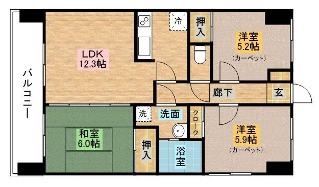 ロアール西山の間取り