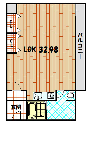 旭川市七条通のマンションの間取り