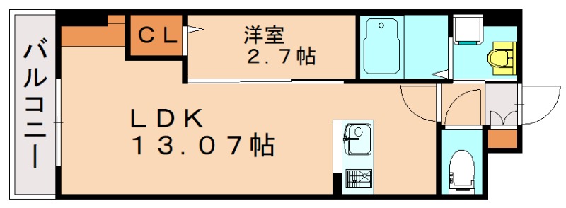 遠賀郡水巻町頃末北のマンションの間取り