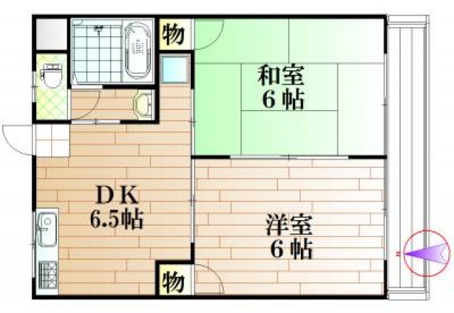 岡山市北区大元のマンションの間取り