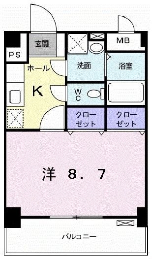 新居浜市坂井町のマンションの間取り