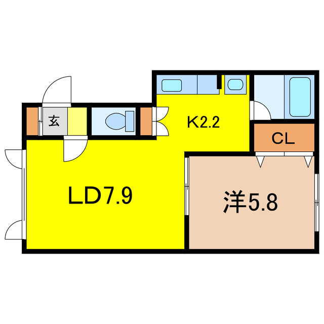 パールハイツ9.5Bの間取り