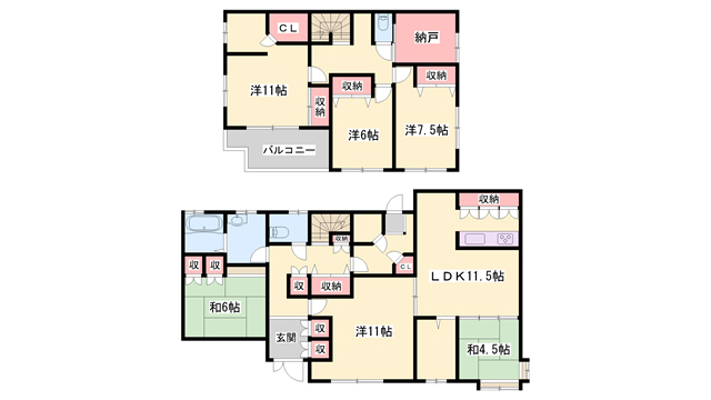 西脇市西田町戸建の間取り