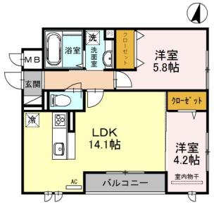 グレースコート常盤の間取り