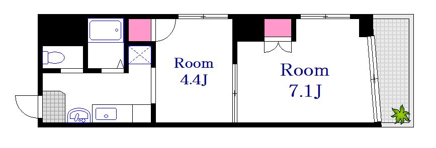 【広島市中区舟入町のマンションの間取り】