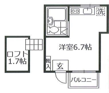 富士見市上沢のアパートの間取り