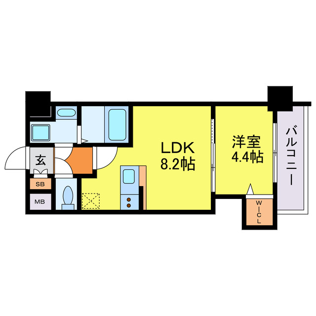 Alivis北梅田の間取り