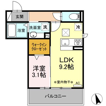 刈谷市大正町のアパートの間取り