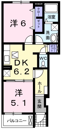 サンリットベルＡの間取り