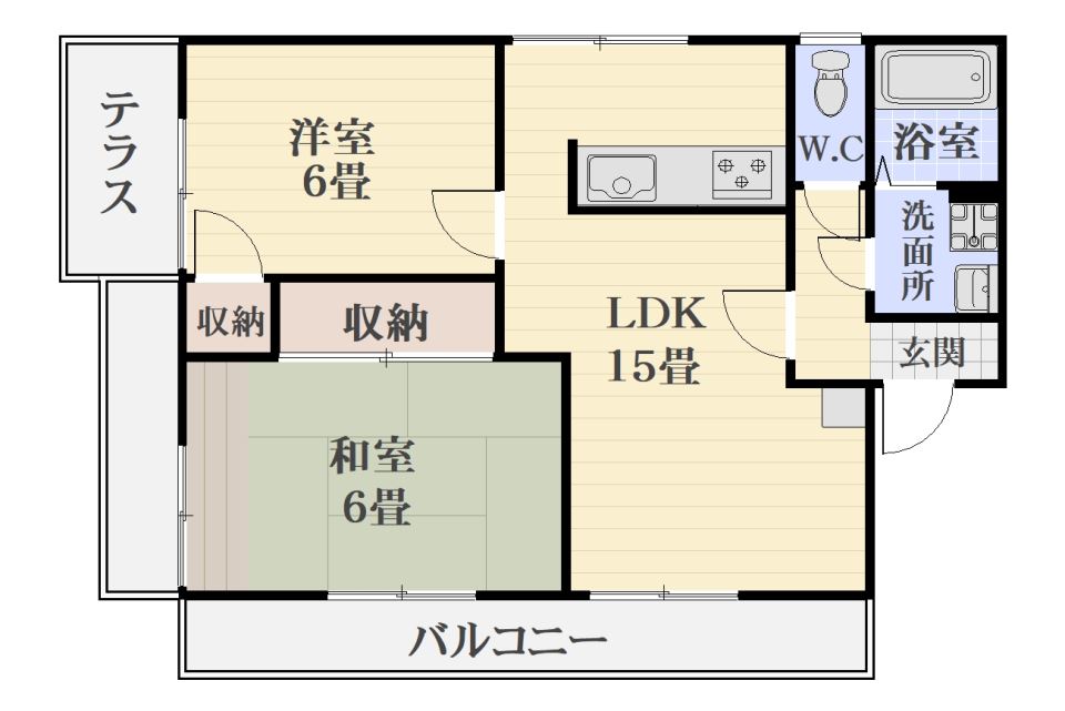 ベルメゾン（冷水町）の間取り