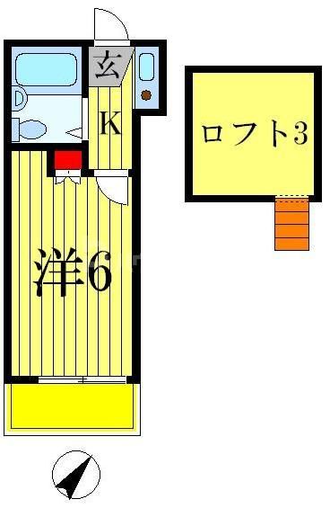 松戸市常盤平西窪町のアパートの間取り