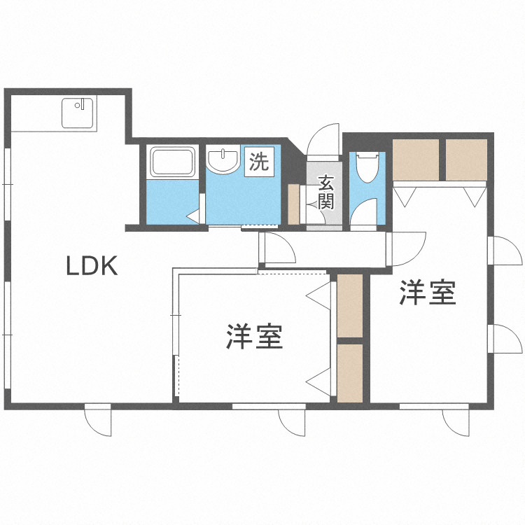 リッチリバーハイツBの間取り