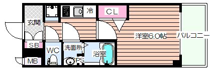 プレサンス新大阪ストリームの間取り