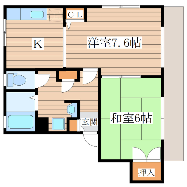 コモンシティ福沼　Ｅ棟の間取り