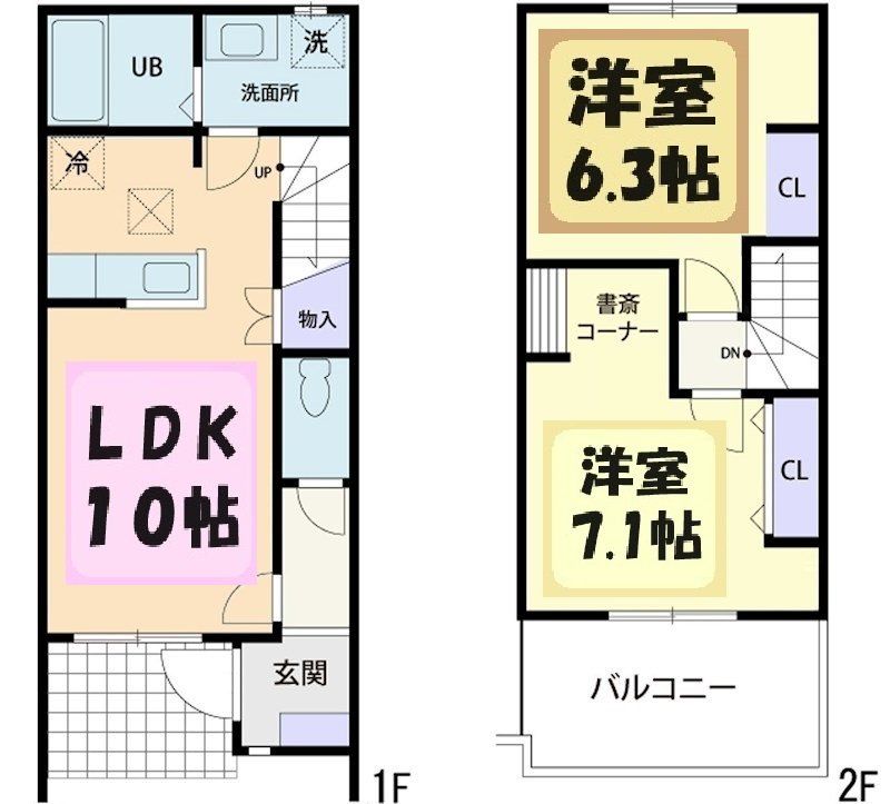 鹿沼市泉町のアパートの間取り